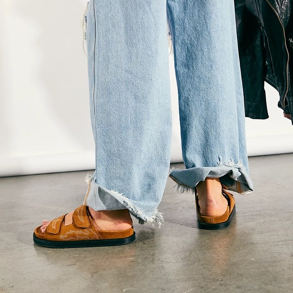 NWT Free People Rooney Footbed Sandals in Tan, Sz. 38/8 - Picture 4 of 6